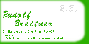 rudolf breitner business card